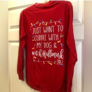 Misses Holiday long sleeve Tee size small